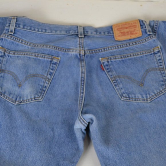 Levi's 505 high rise regular fit denim jeans pants 34x32 straight leg - Picture 7 of 7